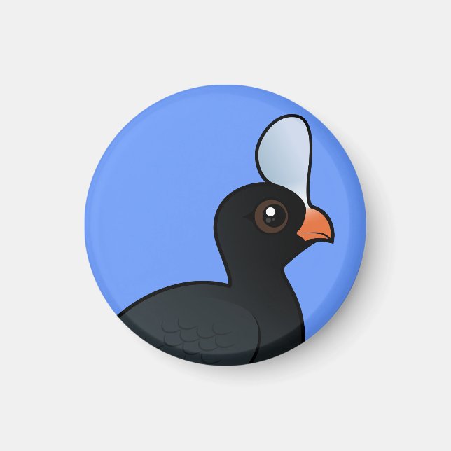 Birdorable Helmeted Curassow Magnet (Front)