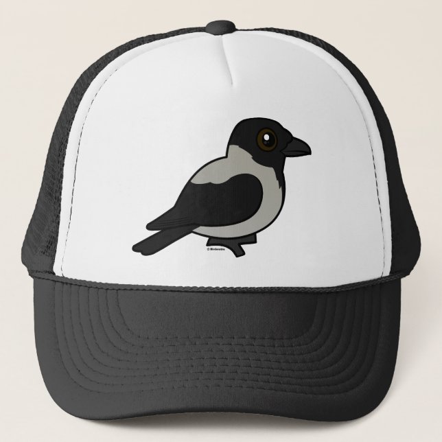 Birdorable Hooded Crow Trucker Hat (Front)