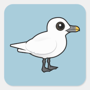 Birdorable Ivory Gull Square Sticker
