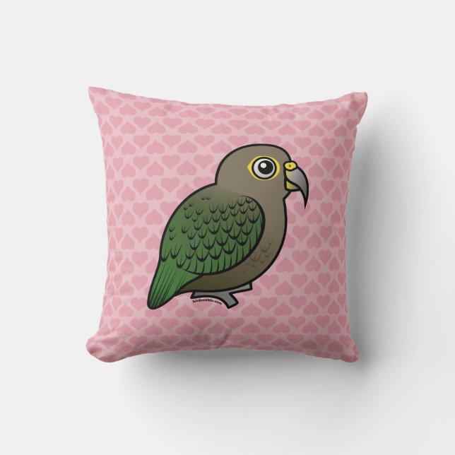 Birdorable Kea Throw Pillow (Front)