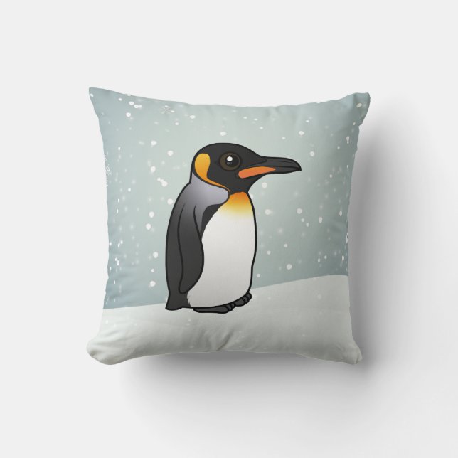 Birdorable King Penguin Throw Pillow (Front)