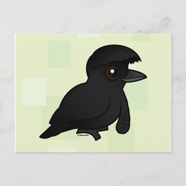 Birdorable Long-wattled Umbrellabird Postcard (Front)