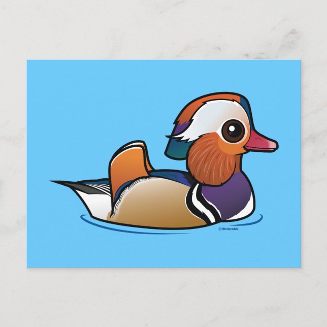 Birdorable Mandarin Duck Postcard (Front)