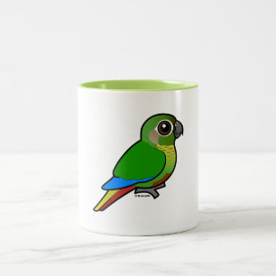 Birdorable Maroon-bellied Parakeet Two-Tone Coffee Mug