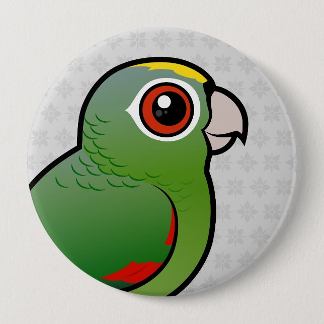 Birdorable Mealy Parrot 4 Inch Round Button (Front)