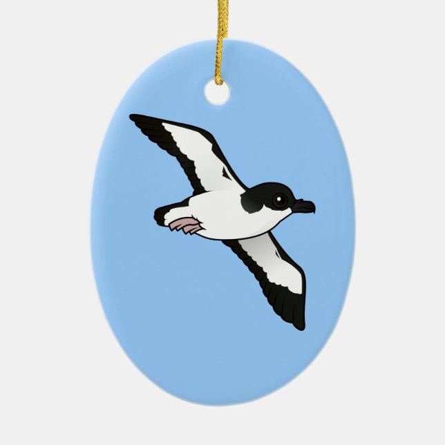Birdorable Newell's Shearwater flight Ceramic Ornament (Front)