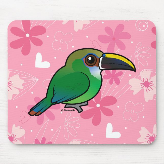 Birdorable Northern Emerald Toucanet Mouse Pad (Front)