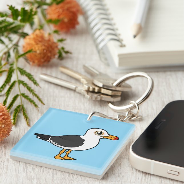 Birdorable Pacific Gull Keychain (Front Right)