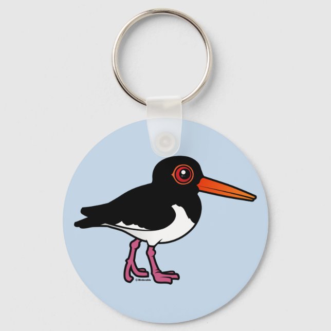 Birdorable Pied Oystercatcher Keychain (Front)