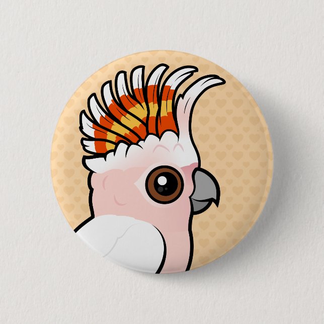 Birdorable Pink Cockatoo 2 Inch Round Button (Front)