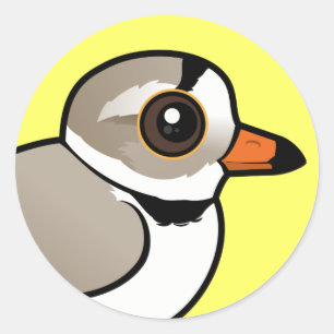Birdorable Piping Plover Classic Round Sticker