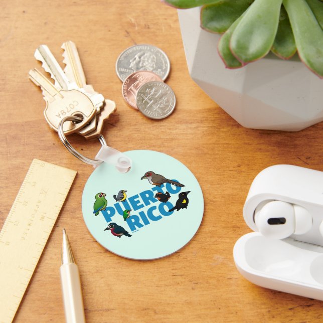 Birdorable Puerto Rico feat. Endemic Birds Keychain (Desk)