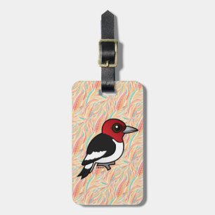 Birdorable Red-headed Woodpecker Luggage Tag