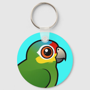 Birdorable Red-lored Parrot Keychain
