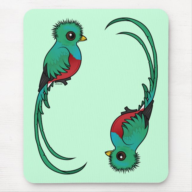 Birdorable Resplendent Quetzal Mouse Pad (Front)