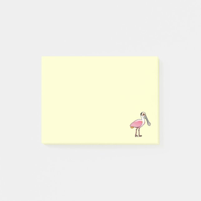 Birdorable Roseate Spoonbill Post-it Notes (Front)