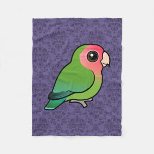 Birdorable Rosy-faced Lovebird Fleece Blanket