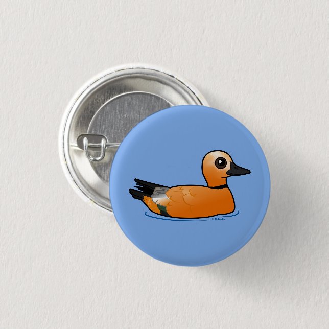 Birdorable Ruddy Shelduck 1 Inch Round Button (Front & Back)