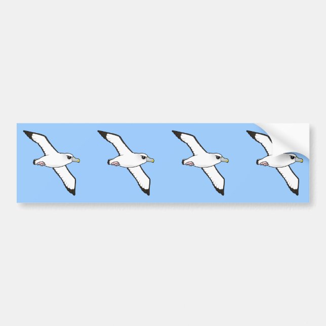 Birdorable Shy Albatross in flight Bumper Sticker (Front)