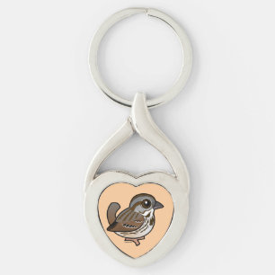 Birdorable Song Sparrow Keychain