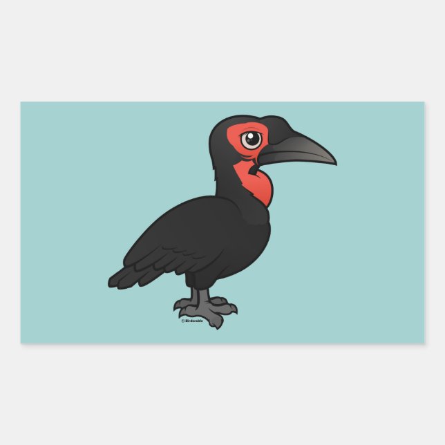 Birdorable Southern Ground Hornbill Sticker (Front)