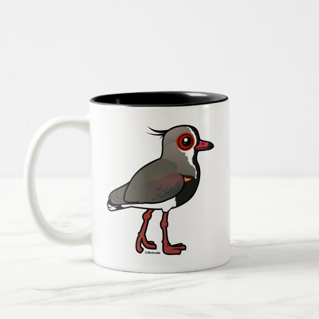 Birdorable Southern Lapwing Two-Tone Coffee Mug (Left)