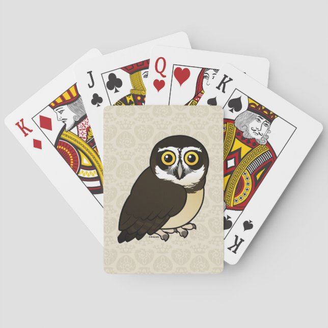 Birdorable Spectacled Owl Playing Cards (Back)