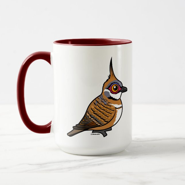 Birdorable Spinifex Pigeon Cartoon Bird Mug (Left)