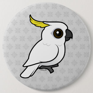 Birdorable Sulphur-crested Cockatoo 6 Inch Round Button