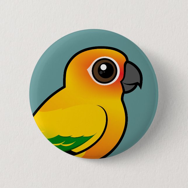 Birdorable Sun Parakeet 2 Inch Round Button (Front)