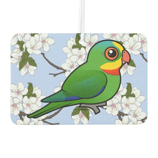 Birdorable Superb Parrot Car Air Freshener (Back)