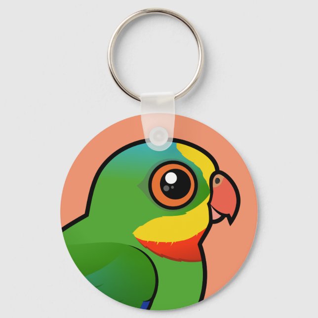 Birdorable Superb Parrot Keychain (Front)