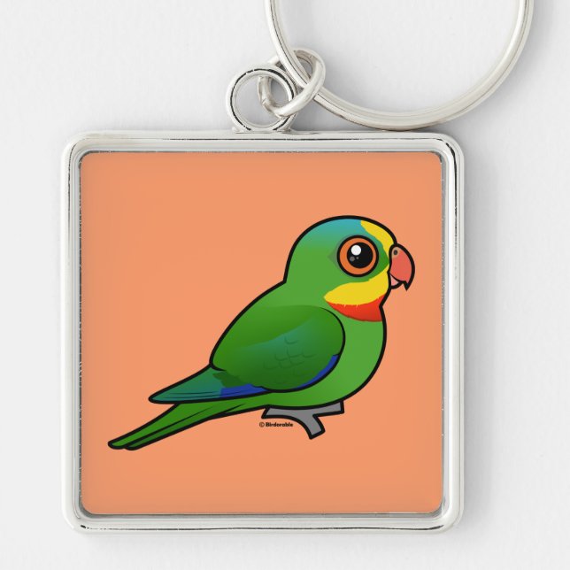 Birdorable Superb Parrot Keychain (Front)