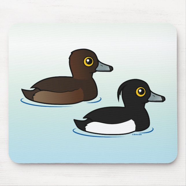 Birdorable Tufted Duck pair Mouse Pad (Front)