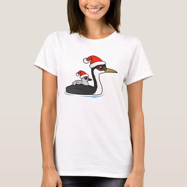 Birdorable Western Grebe Santa T-Shirt (Front)