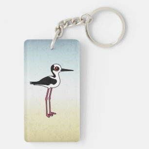 Birdorable White-backed Stilt Keychain