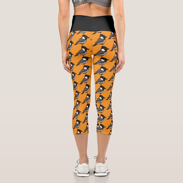 Birdorable White-eared Bulbul Capri Leggings (Back)