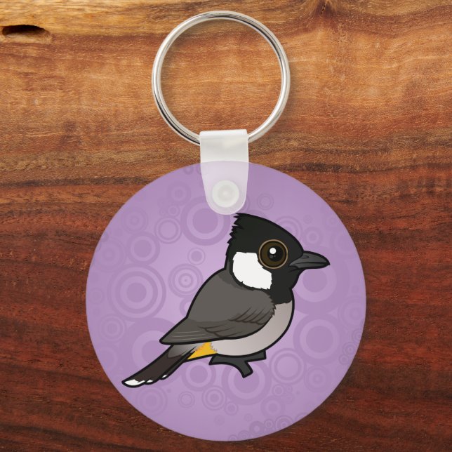 Birdorable White-eared Bulbul Keychain (Back)