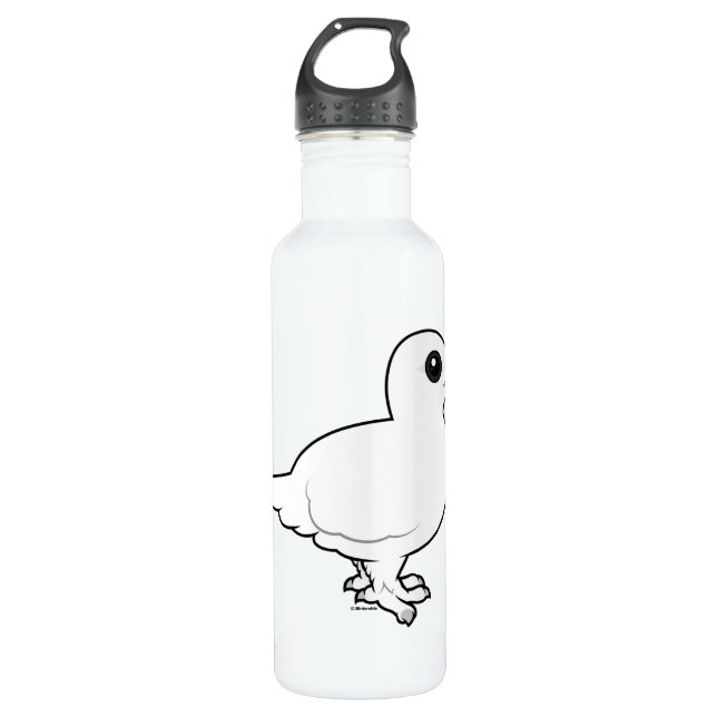 Birdorable Willow Ptarmigan, winter 710 Ml Water Bottle (Front)