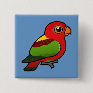 Birdorable Yellow-backed Lory 2 Inch Square Button