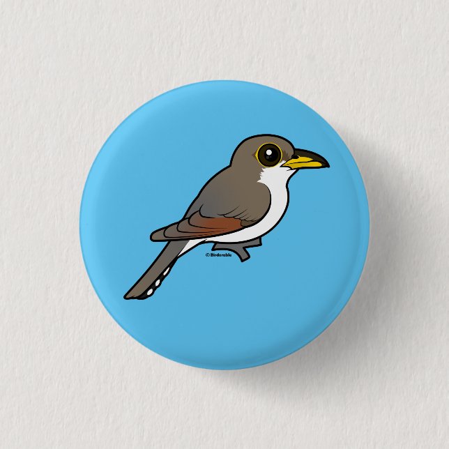 Birdorable Yellow-billed Cuckoo 1 Inch Round Button (Front)