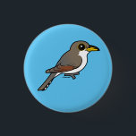 Birdorable Yellow-billed Cuckoo 1 Inch Round Button<br><div class="desc">The Yellow-billed Cuckoo is a New World species of cuckoo that migrates between breeding grounds in North and Central America to wintering grounds in South America. They are known for being heard and not seen. This is our totally cute cartoon Birdorable Yellow-billed Cuckoo! You can customize this button! Move the...</div>
