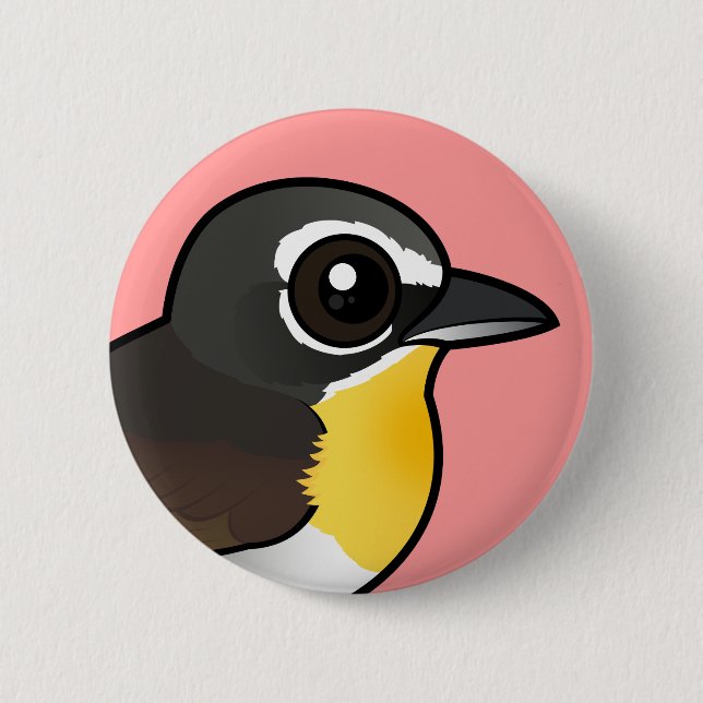 Birdorable Yellow-breasted Chat 2 Inch Round Button (Front)