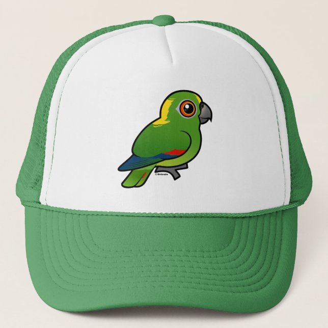 Birdorable Yellow-naped Parrot Trucker Hat (Front)