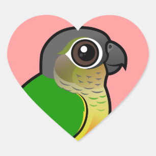 Birdorable Yellow-sided Conure Heart Sticker