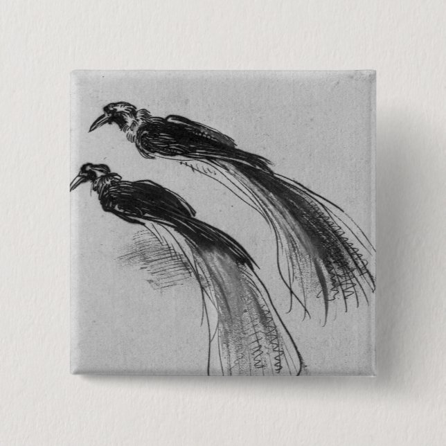 Birds 2 Inch Square Button (Front)
