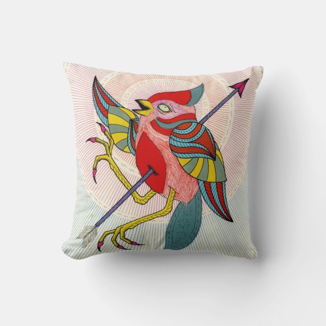 birds and arrows throw pillow (Front)