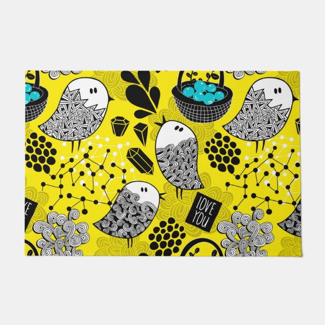 Birds and berries doormat (Front)