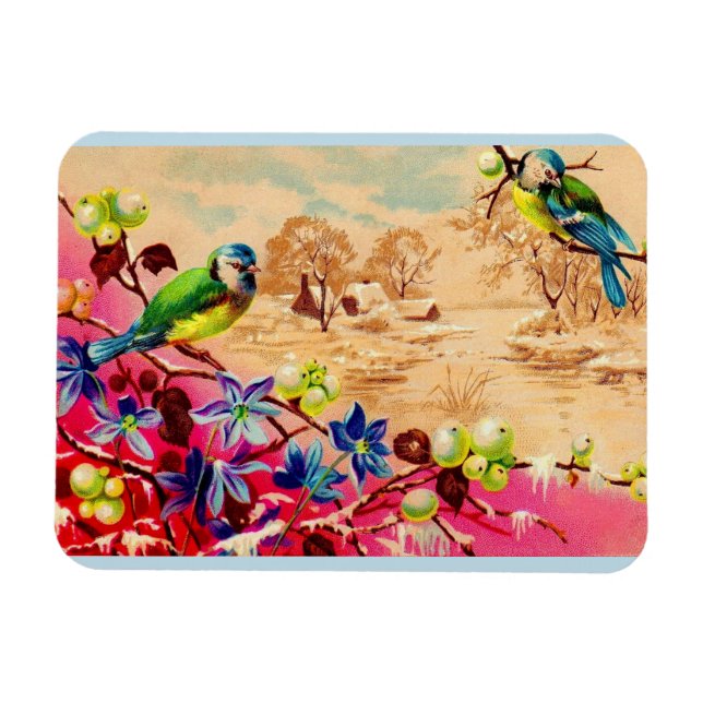birds and berries magnet (Horizontal)