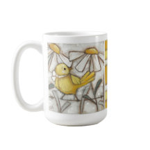 Birds and Blooms - Yellow Bird and Stripes